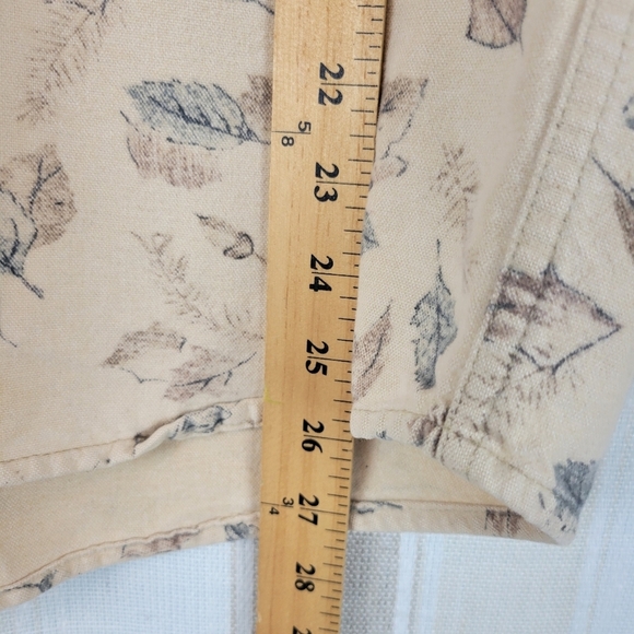 Vintage Woolrich 100% Cotton Button Down Shirt Flannel Size Large Leaves Neutral - Picture 5 of 8